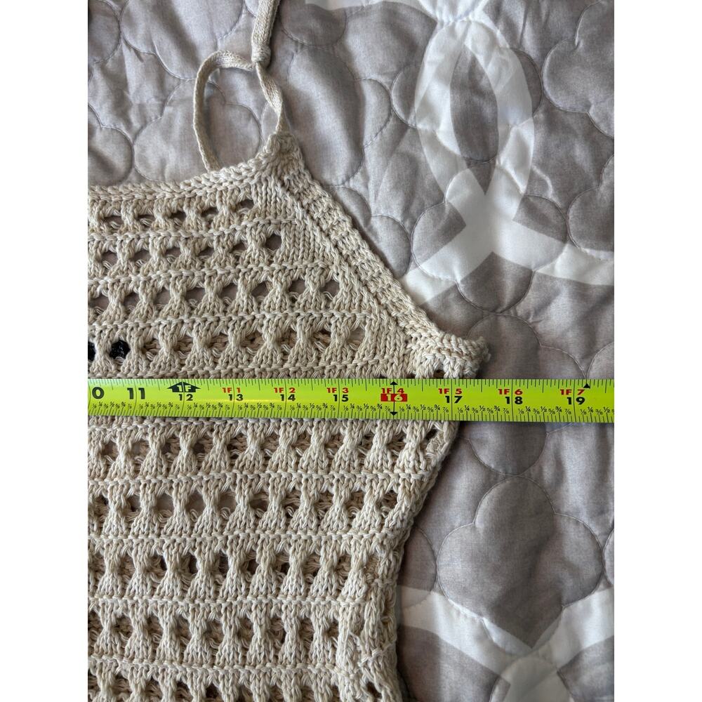 PrettyLittleThing Stone Crochet Maxi Dress 10 - Picture 8 of 9
